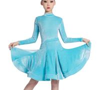 Girls Latin Dance Dress Child Velvet Salsa Dance Clothes Competition Ballroom Dance Dresses Cha Cha Samba Rumba Tango Latin Dance Dress,A3,170