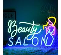 Beauty Salon Neon Sign,Girls Beauty Salon LED Light Up Sign, Business Decor Neon Sign,Dimmable USB Powered for Neon Light Wall Decor Art Beauty Room Bar Store Salon Studio Decor(16.9" X 10.6")