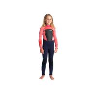 Girls Legend 4/3mm Back Zip Wetsuit in Slate, Coral Tie Dye & Ocean Blue