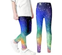 Girls Leggings 8-9 Years,Girls Thermal Leggings For Cold Weather Fleece Lined Base Layer Pants Soft Stretchy Kids Winter Tights