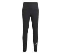 adidas Girl's Sport Seasonals Collegiate Typography Leggings Junior Girls Tights, black/off white, 5-6 Years