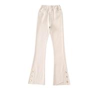 Girls Leggings Bell Bottom Cotton Tights Tollder Girl High Elastic Waist Flare Slimming Leg Pants Casual Long Bell Bottom Trousers Girls Soccer Leggings Kids Stretchy Soft Yoga Pants