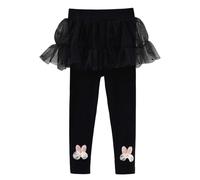 Girls Leggings with Tutu Ruffle Skirt Design Warm Pull On Toddler Pants for School and Everyday Comfortable Wear Belly Dance Costume Sequin Shorts Party Dresses for Teenagers Kid Dancewear Girl