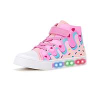 Girls Light-Up Trainers, Kids High Top Shoes Size 10, Pink Cake