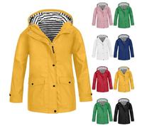 Girls Lightweight Jacket Waterproof Windbreaker Hooded Rain Coats with Pockets Boys Girls Winter Trench Coat Long Light Packable Rain Jacket Cotton Lined Fall Clothes for Kids (White, 11-12 Years)