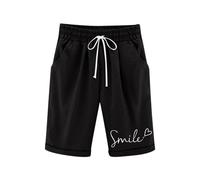Girls' Lightweight Solid Shorts with Pockets - Elastic Waist, Casual Comfy, Cotton Blend, Summer School or Home Wear, Sizes 4-12 Black