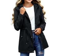 Girls Lightweight Waterproof Jacket Kids Hooded Rain Jacket Pack a Mac Coat | Casual Zipper Button School Coat Teen Windproof Raincoats Fashion Plain Outdoor Windbreaker with Pockets for Hiking Camping