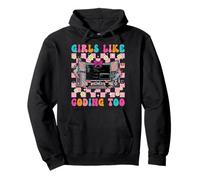 Girls Like Coding Too For Women Girls Programming Computer Pullover Hoodie