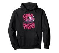 Girls Like Monster Trucks Too Featuring a Magical Unicorn Pullover Hoodie