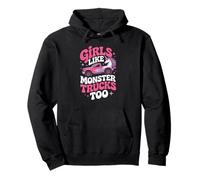Girls Like Monster Trucks Too for Weekend Arena Rally Runs Pullover Hoodie