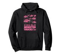 Girls Like Monster Trucks Too Pink Off Road Pullover Hoodie