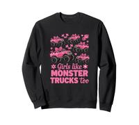 Girls Like Monster Trucks Too Pink Off Road Sweatshirt
