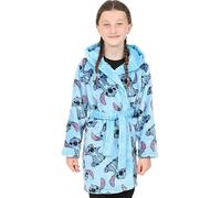 Girls Lilo and Stitch Blue Fleece Dressing Gown Fleece Hooded Kids Robe