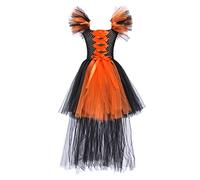 Girls Little Black Witch Halloween Fancy Dress Costume Cosplay Role Play Fancy Dress Halloween Costumes for Toddler Girls Devil Costume Wicked Witch Outfits for Babies Masquerade Cosplay