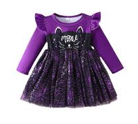Girls Little Black Witch Halloween Fancy Dress Costume, Cosplay Role Play Fancy Dress Scary Halloween Costumes For Girls Devil Costume Witch Toddler Hat Cosplay