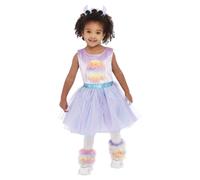 Smiffys Toddler Cute Monster Costume, Purple Dress, Leg Warmers & Headband, Halloween Child Fancy Dress, Alien Dress Up Costumes
