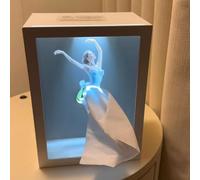 Girl's Long Skirt Tissue Box, 2026 New Ballet Dancer Tissue Box with Light, Creative Paper Dispenser for Bathrooms, Skirt Tissues Holders for Bedroom, Living Room,Valentines Day Decoration