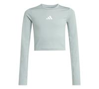 adidas Girl's TECHFIT LONGSLEEVE TEE, Wonder Sage/white, 9-10 Years