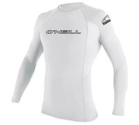O'NEILL Wetsuits Unisex Kids Youth Basic Skins Long Sleeve Rash Guard Shirt, White, 10 UK