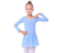 Girls Long Sleeve Ballet Dance Leotard Tutu Outfit Soft Stretchy Performance Practice Costume for Toddlers Kids Pink Princess Dress Dresses 12-13 Years Dressing Up Costumes Black