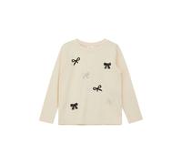Girl's Long Sleeve Jersey T-Shirt with Knot Details s.Oliver Beige 4/5 years
