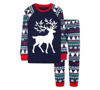 Girls Long Sleeve Pyjamas Set, Kids Christmas Pyjamas Girls Long Sleeve 2 Pieces Pjs Set Boys' Pyjama Sets Toddler Clothes Sleepwear Cotton Matching Top & Bottom Nightwear Boys 7-8 Years Old