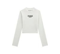 Girls' long-sleeve ribbed stretch T-shirt Guess Blanc 8 ans