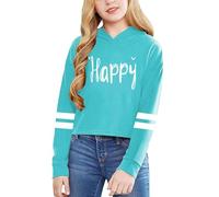 Girls Long Sleeve Sweatshirt Tie-Dye Hoodie Butterfly Flower Print Daily Casual Toddler Jumper Fashion Sport Style Autumn Winter Clothes Sky Blue