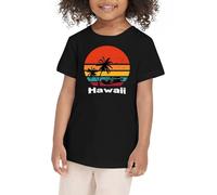 Girls Long Sleeve Tops 2-3 Years Clothes - Girls Tee Summer Coconut Tree Sunset Beach Top Hawaii Short Sleeve Tropical Shirts For Teen Girl (Black 2-3 Years)