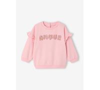 Girl's long-sleeved sweatshirt pale pink