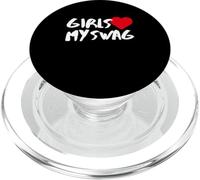 Girls Love My Swag - Girls Heart My Swag mens swag PopSockets PopGrip for MagSafe
