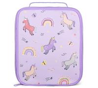 Girls Lunch Bag, Unicorn Purple Insulated Lunch Bag for Kids, Perfect for Nursery School, Tiny to Tots Meal Prep Tote Bag for Children with Carry Handle (Unicorn Lunch Bag)