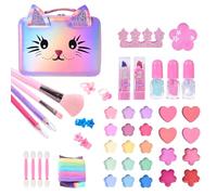 Girls Makeup Kit,Real Cosmetic Toy with Cat Shape Purse,Kid Makeup Set with Cat Shape Purse | for Children Girls Holidays Birthday Festivals Dress Up