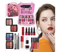Girls Makeup Kit,Waterproof Lipstick Cosmetic | Portable Long-lasting Women's Makeup Kit,for Teens Mothers Grandmas Girlfriends Birthday Dating
