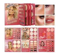 Girls Makeup Set | 6-Panel Matte Shimmer Cosmetics,Women Makeup Eyeshadow Blusher - for Mother Wife Girlfriend Sisters Stage Dating Travel Photography