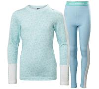 Helly Hansen Graphic Lifa Merino Junior Long Sleeve Base Layer Set Blue 14 Years Kids