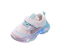 Girls Mesh Light Up Trainers Cute Glitter Shoes Slip On Flashing Sneakers | Kids Shoelaces Soft Sole Shoes Toddler Fist Walking Sneakers Spring Autumn Casual Trainers