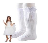 Girls Mesh Socks, Breathable Girls Socks | Princess Calf Socks, Breathable Mesh Princess Calf with Bow Tie for Good Breathability