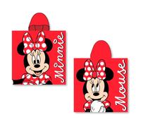 Girl's microfiber poncho Disney Minnie Rouge 50x100 cm