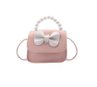 Girls Mini Crossbody Purse Pearl Handle Bow Small Handbag Tiny Shoulder Bag, A Pink, S, Cute