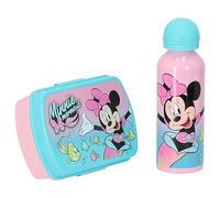 Girls Minnie Mouse 2 PIECE Lunch Box + Aluminium Canteen 500ML