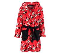 Girls Minnie Mouse Fleece Bow Robe Kids Dressing Gown Red Age 3 Years