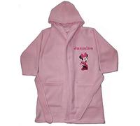 Girls Minnie Mouse Personalised Super Soft Fleece Dressing Gown Pink 2-3 Years.
