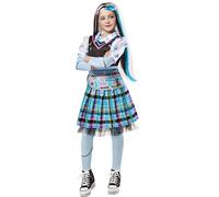 Girls Monster High Frankie Stein Fancy Dress Deluxe Kids Tween Costume