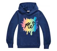 Girls Moriah Elizabeth Hoodies Kids Ranboo Crown Sweatshirts Top Moriah Elizabeth Merch (navy blue,170cm,13 Years,14 Years)