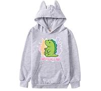 Girls Moriah Elizabeth Hoodies Ranboo Crown Moriah Elizabeth Merch Sweatshirt for Boys Kids (grey,160cm,11 Years,12 Years)
