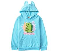 Girls Moriah Elizabeth Hoodies Ranboo Crown Moriah Elizabeth Merch Sweatshirt for Boys Kids (light blue,130cm,5 Years,6 Years)