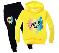 Girls Moriah Elizabeth Hoodies Set Boys Hoody Top Sweatshirts Ranboo Crown Moriah Elizabeth Merch (yellow,150cm,9 Years,10 Years)