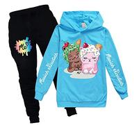 Girls Moriah Elizabeth Hoodies Set Boys Uk Hoody Top Kids Sweatshirts Ranboo Crown Moriah Elizabeth Merch (light blue,170cm,13 Years,14 Years)
