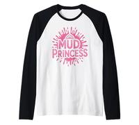 Girls MUD Princess Run Muddy Dirt Trail Queen My Mudder Girl Raglan Baseball Tee